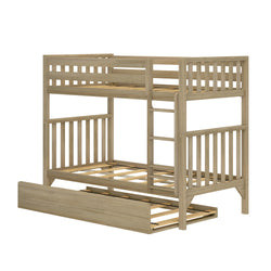 Scandinavian Twin Over Twin Bunk Bed With Trundle | max & lily