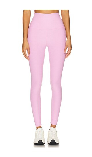 Spacedye Caught in The Midi High Waisted Legging in Pink Haze Heather | Revolve Clothing (Global)