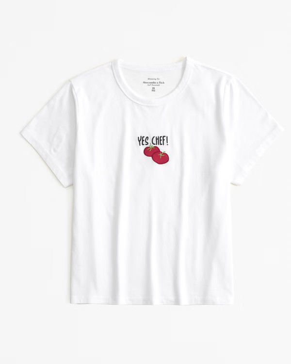 Women's Short-Sleeve Yes Chef Graphic Skimming Tee | Women's Tops | Abercrombie.com | Abercrombie & Fitch (US)