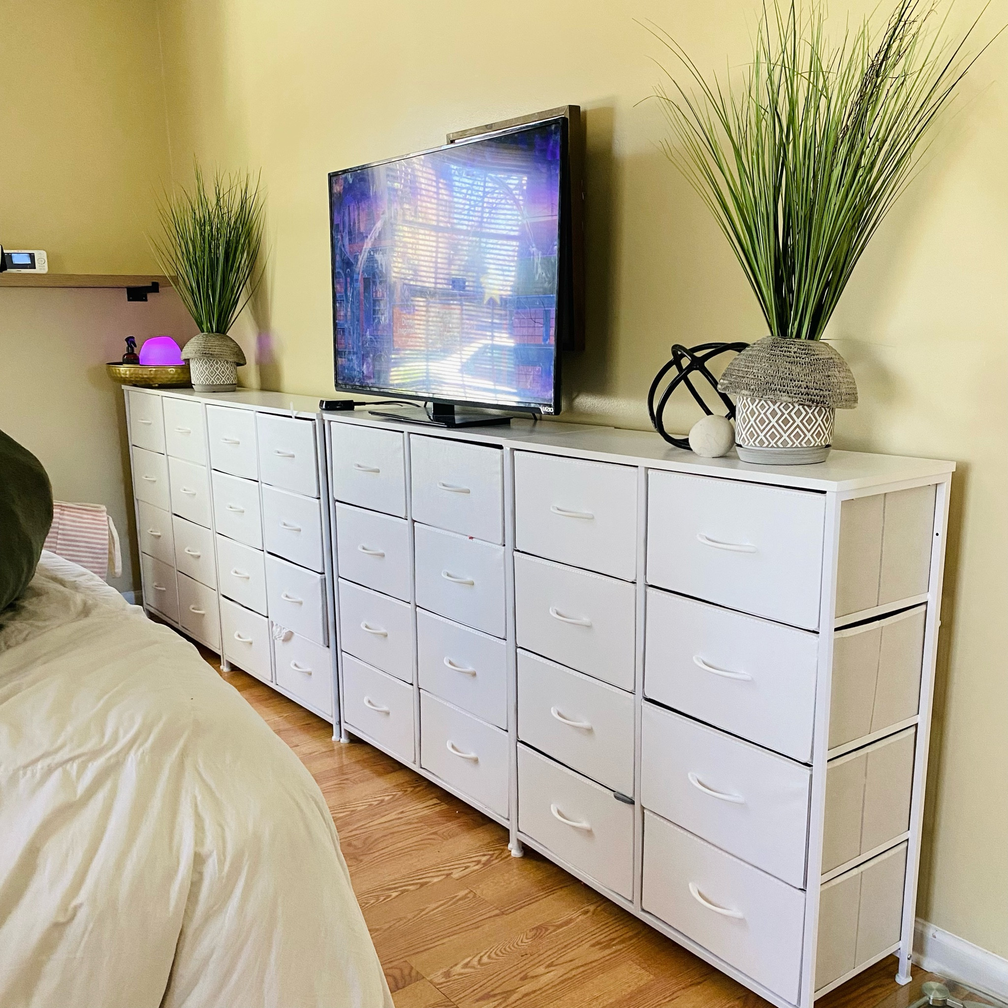 I had never heard of “fabric dressers” until a month ago, and I ran and purchased 3! Then threw out our bulky squeaky wooden mismatched dressers. Best decision I’ve made for our bedroom!!! 
#dressers #storage #closet #organization #bedroomstorage #springcleaning


#LTKhome #LTKfamily #LTKfindsunder100