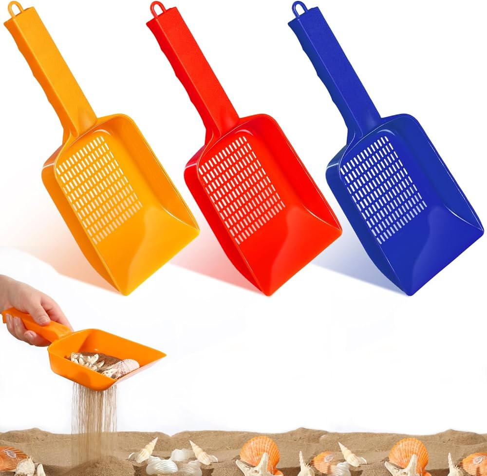 3 Pcs Beach Mesh Shovel Sand Sifter for Boys and Girls Shell Scooper for Beach Shell Collecting S... | Amazon (US)