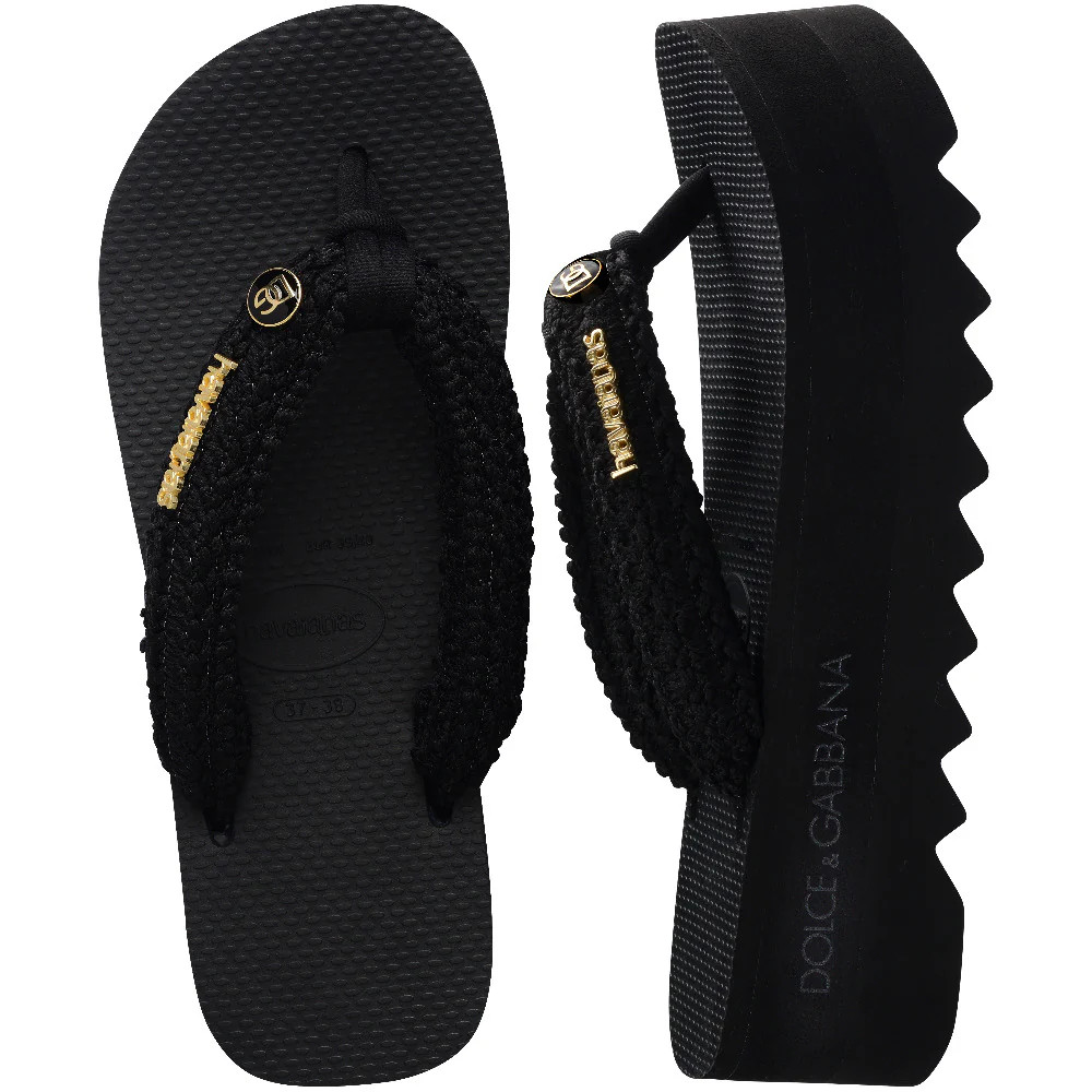 Women's Dolce&Gabbana High Chunky Top Flip Flops Black | Havaianas | Havaianas