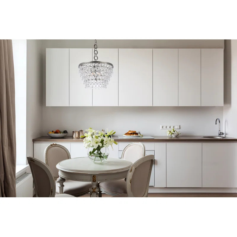 Rutha 5 - Light Unique Tiered Chandelier with Crystal Accents | Wayfair Professional