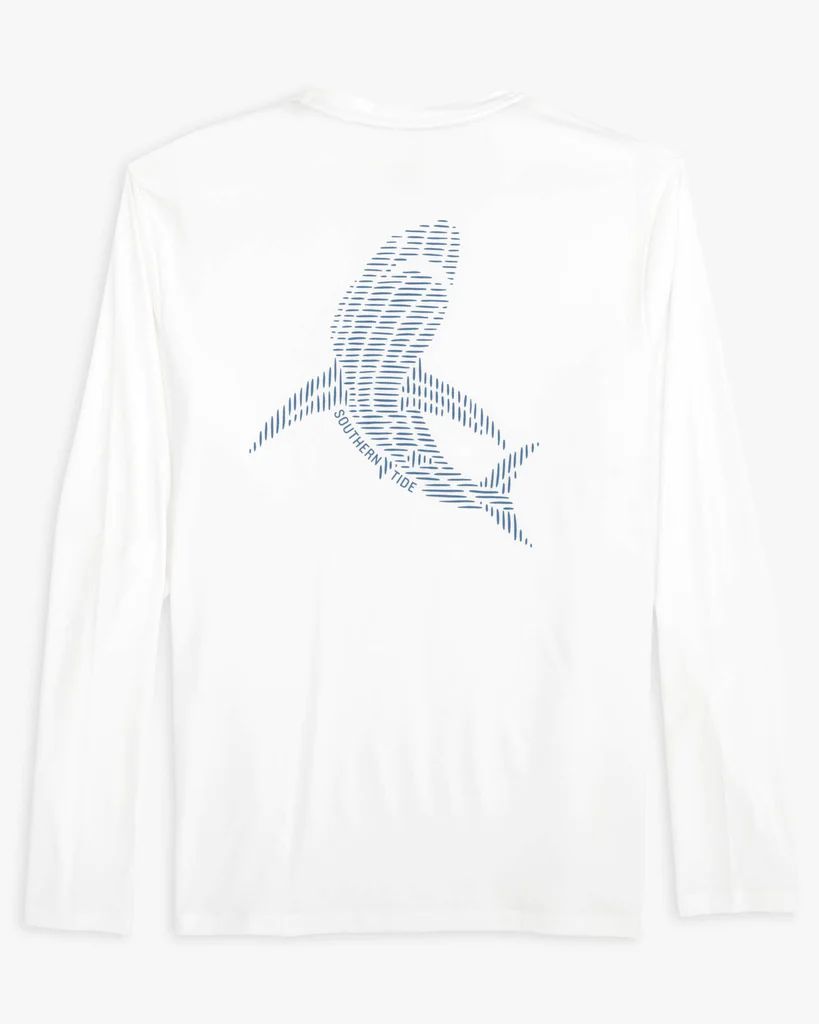 Lined Shark Long Sleeve Performance T-Shirt | Southern Tide