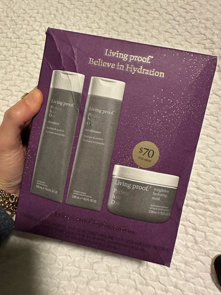 Living Proof Believe in Hydration Holiday Gift Set. Hair products. Living proof. Shampoo. Conditioner. Hair mask. #hair #hairtok #hairhealth #hairstyle #haircut #blonde #hairwash #hairwashday #hwd #fyp #routine #hairtutorial #hairproducts #cleanbeauty #hairwashingroutine #hairwashroutine

#LTKbeauty #LTKHoliday #LTKGiftGuide