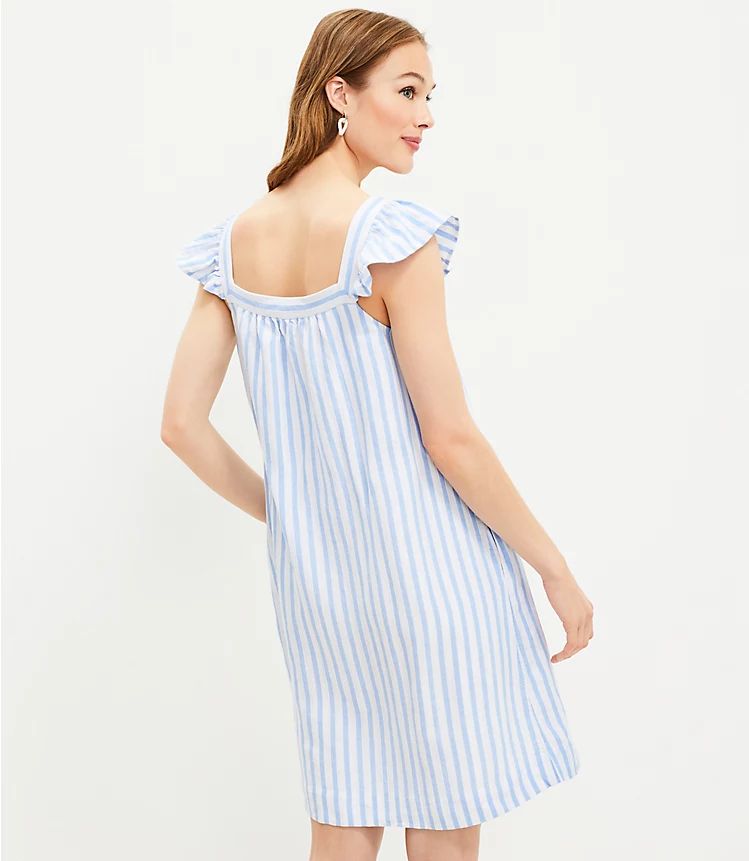 Striped Square Neck Shift Pocket Dress | LOFT | LOFT