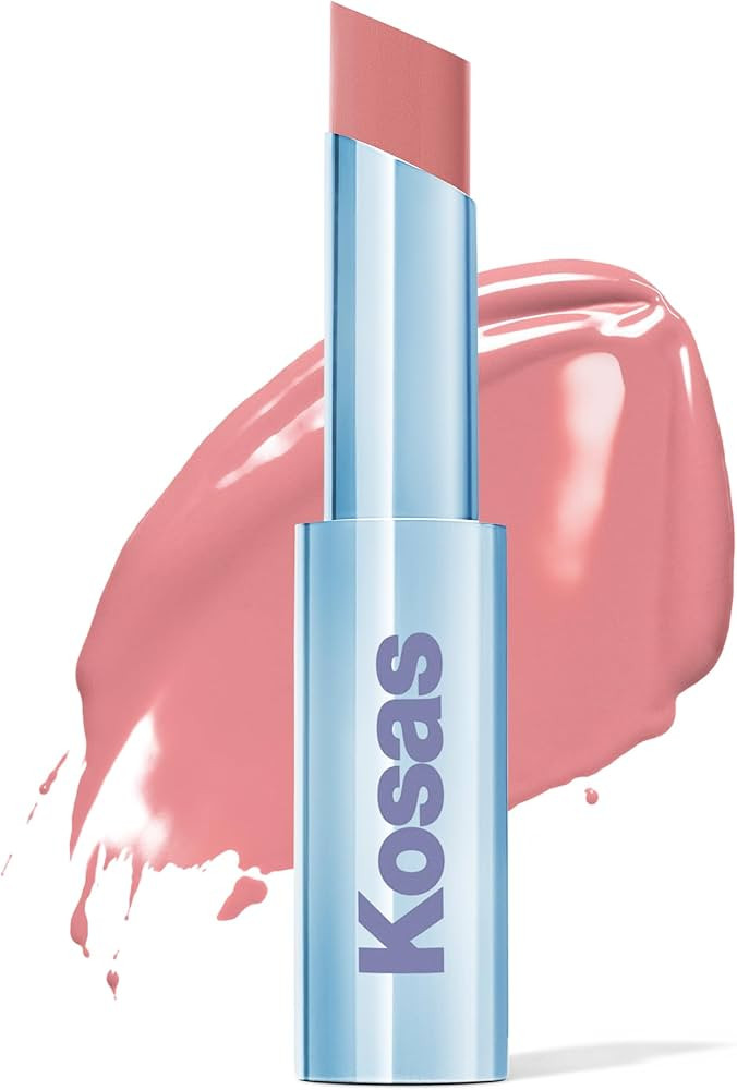 Kosas Wet Stick Moisturizing Shiny Sheer Lipstick with Ceramides, Hyaluronic acid, Peptides and M... | Amazon (US)