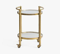 Everson Round Metal Bar Cart (20") | Pottery Barn (US)