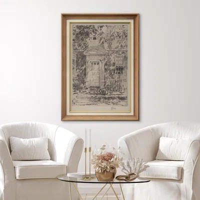 Sketch Church French Country Landscape Framed On Paper Print | Wayfair North America
