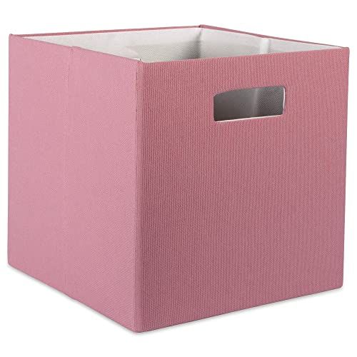 DII Poly-Cube Storage Collection Hard Sided, Collapsible Solid, Large, Rose | Amazon (US)