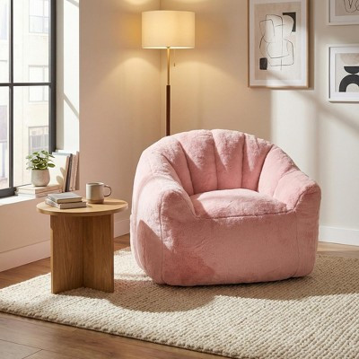 FurnitureR Faux Fur Accent Chair, Cozy Plush Lounge Chair with Deep Seat, Soft Upholstered Bucket Chair for Bedroom Living Room Dorm | Target
