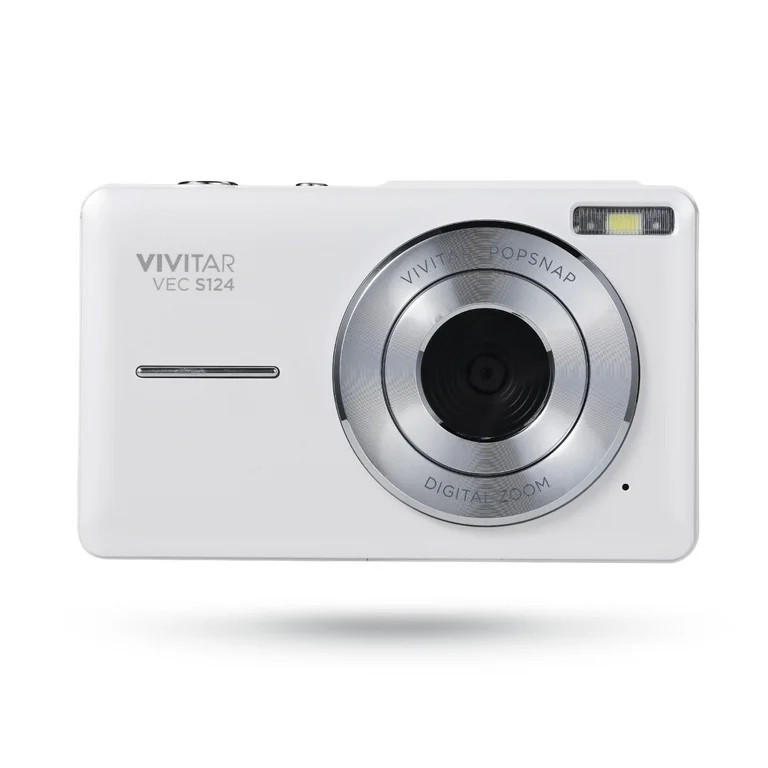 Vivitar Popsnap Compact Digital Camera, White, 16X Zoom, 1080p, Built-in Flash, Micro SD, Slim Li... | Walmart (US)