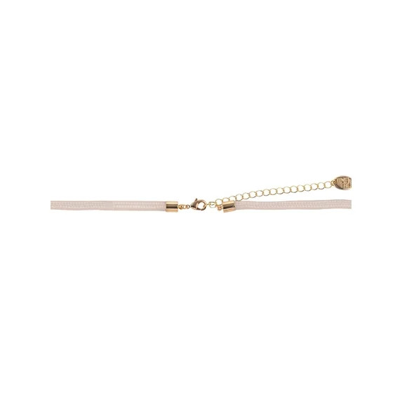 Time and Tru Goldtone Cord Cream Swirl Resin Bead Necklace | Walmart (US)