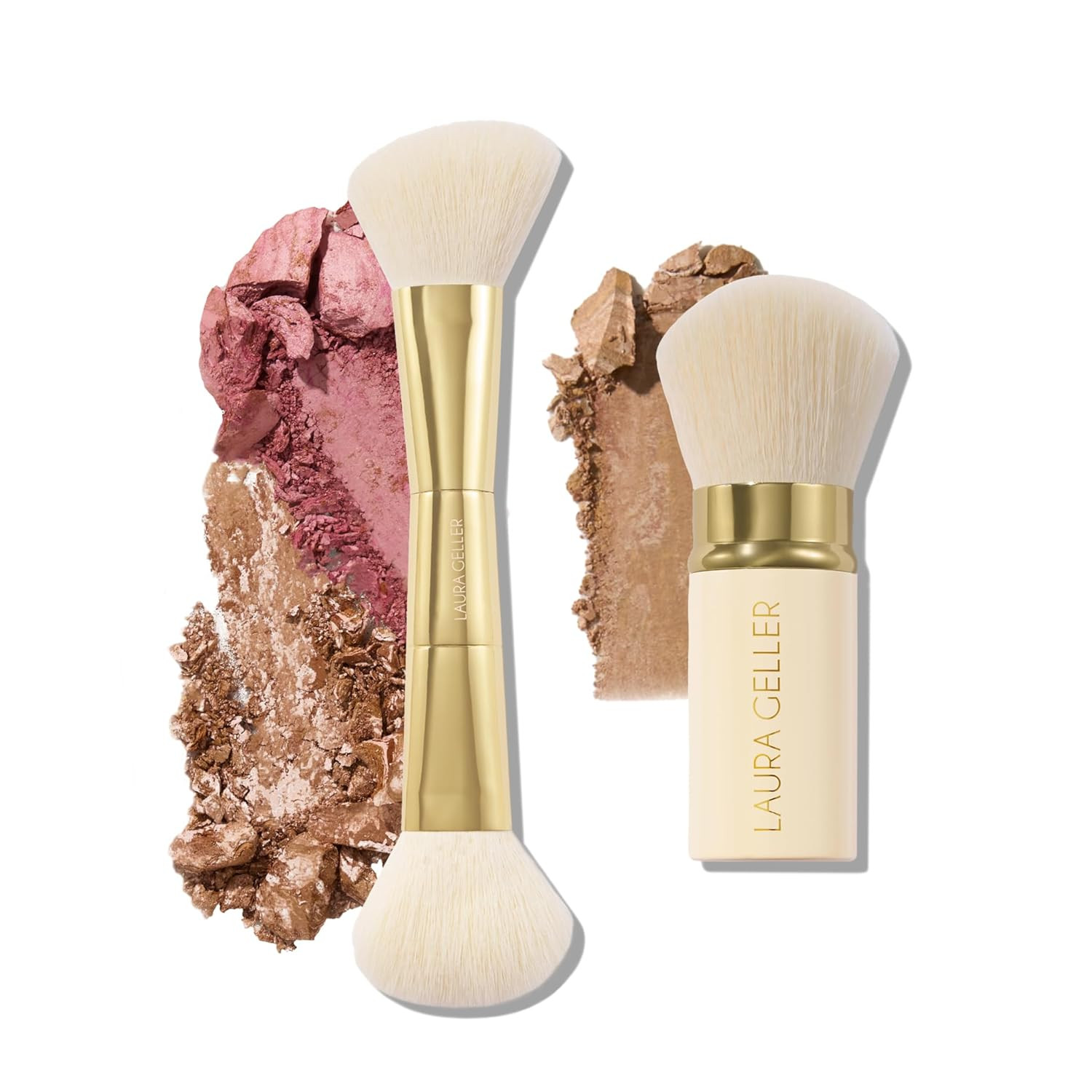 LAURA GELLER NEW YORK Face it All 2pc Brush Set - Retractable Airbrush Kabuki Brush + Dual-Ended ... | Amazon (US)