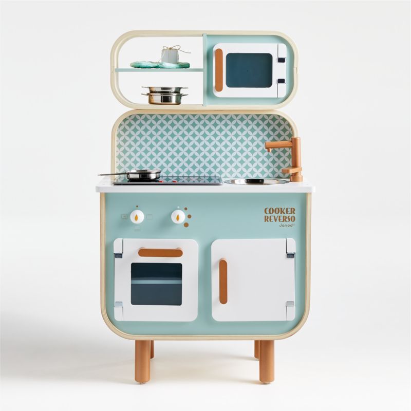 Janod Cooker Reverso Wooden Kitchen Playset + Reviews | Crate & Kids | Crate & Barrel