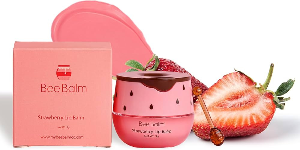 Original My Bee Balm Lip Balm - Strawberry Hydrating Balm Honey Pot for Dry, Chapped & Cracked Li... | Amazon (US)