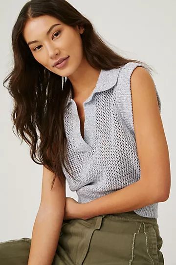 Crochet Polo Tank | Anthropologie (US)