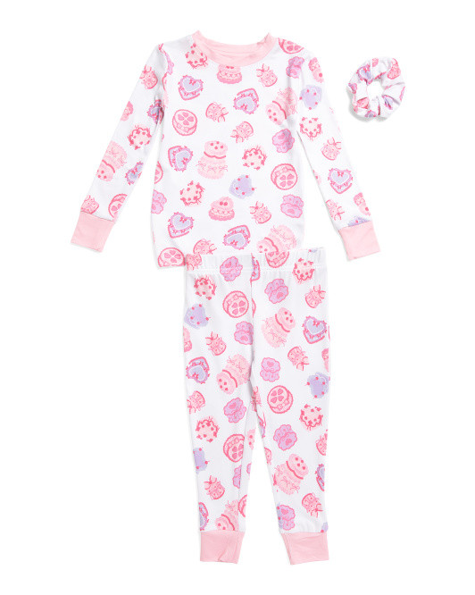 Toddler Girls 2pc Bakery Sweets Pajama Set With Scrunchie | TJ Maxx