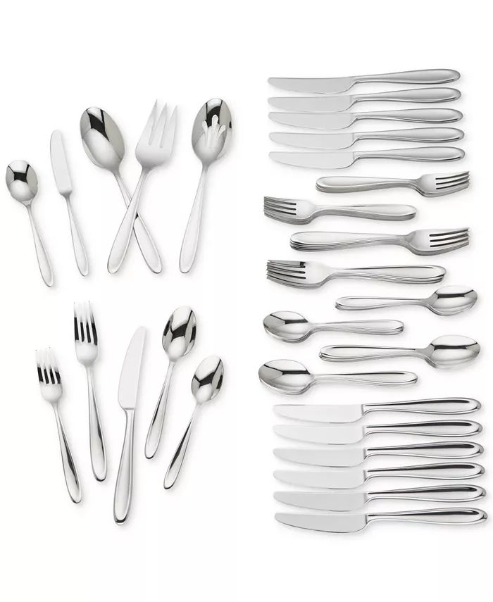 Lenox Cantera 65-Pc. 18/10 Stainless Steel Flatware Set, Service for 12 - Macy's | Macy's