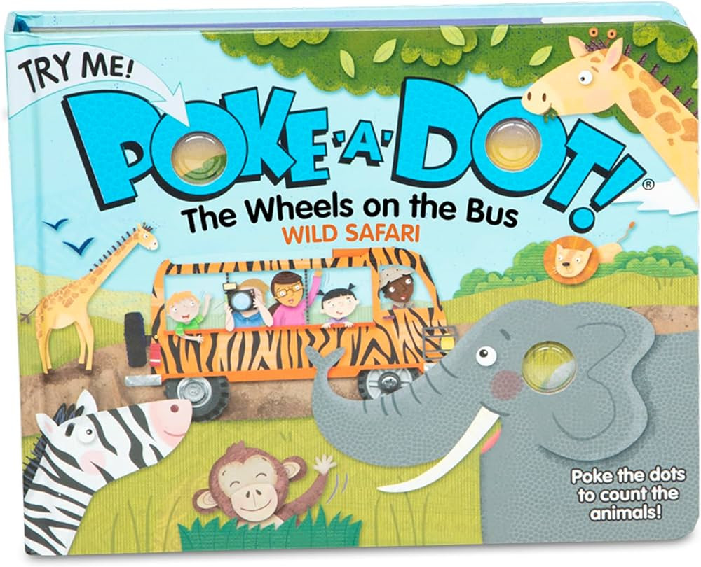 Melissa & Doug Children's Book - Poke-A-Dot: The Wheels on the Bus Wild Safari (Board Book with B... | Amazon (US)