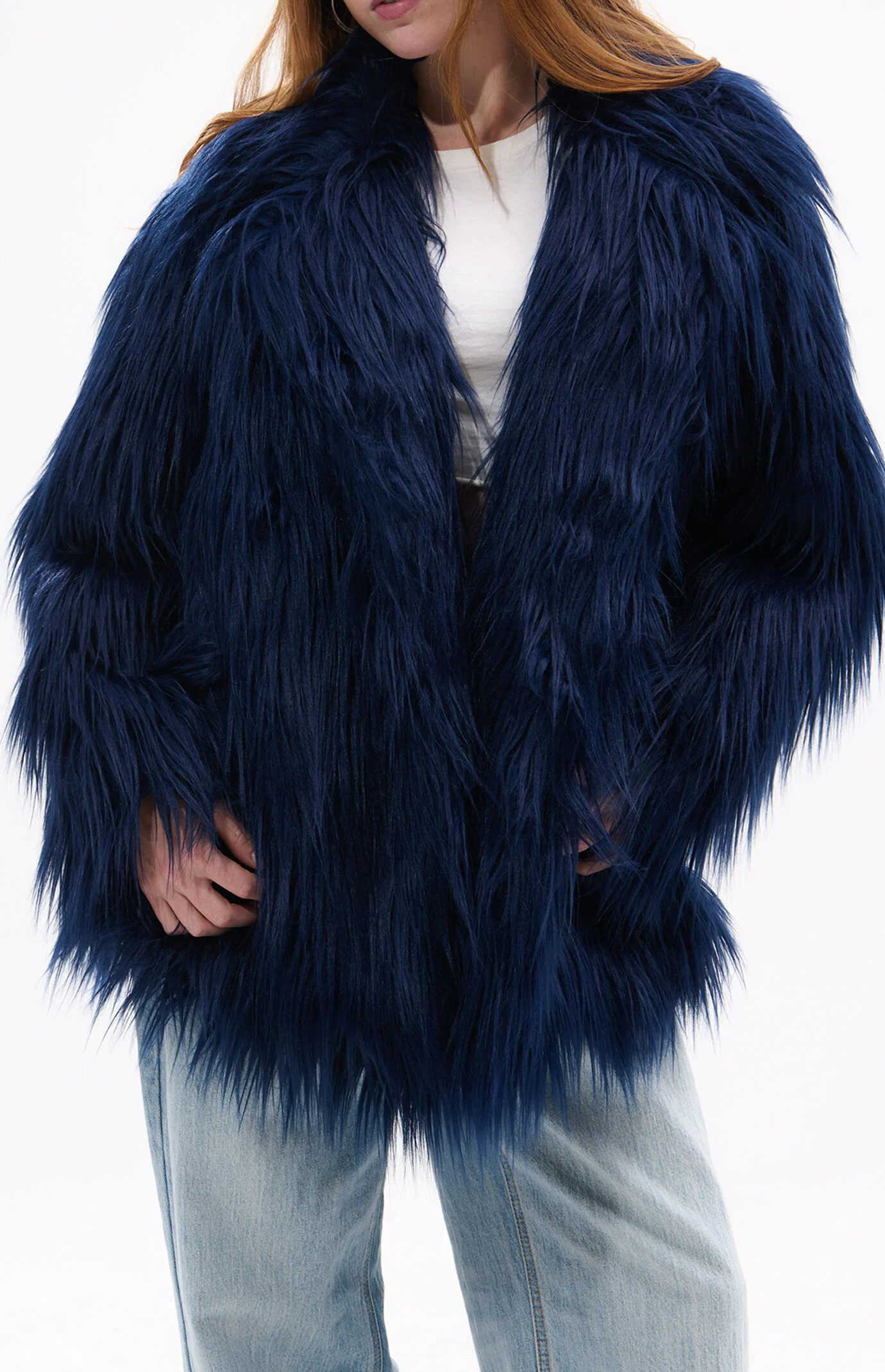 AZALEA WANG Women's Breckenridge Blue Faux Fur Coat - Size Medium | PacSun