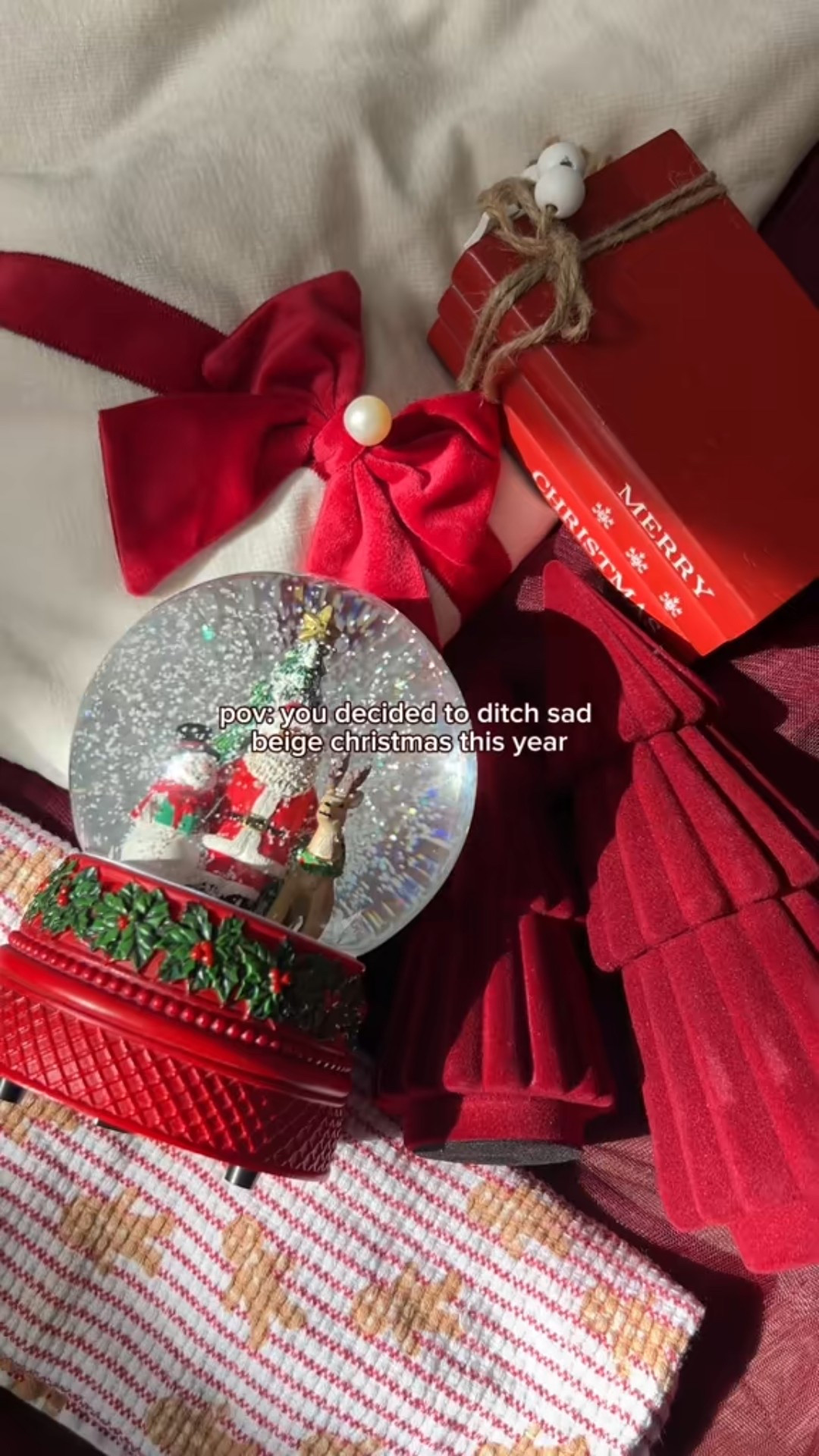 officially time to decorate for the holidays! I’m thinking deep reds this Christmas! I’m not completely sold on the Ralph Lauren trend just yet!♥️🎄 
♡
♡
♡
#redchristmas #christmasdecor #christmas #christmastok #holidays #holidaytiktok #christmas #amazon #twinklelights #cozyathome #christmastree #fyp #fypツ #christmastree #christmascountdown #christmastiktok 