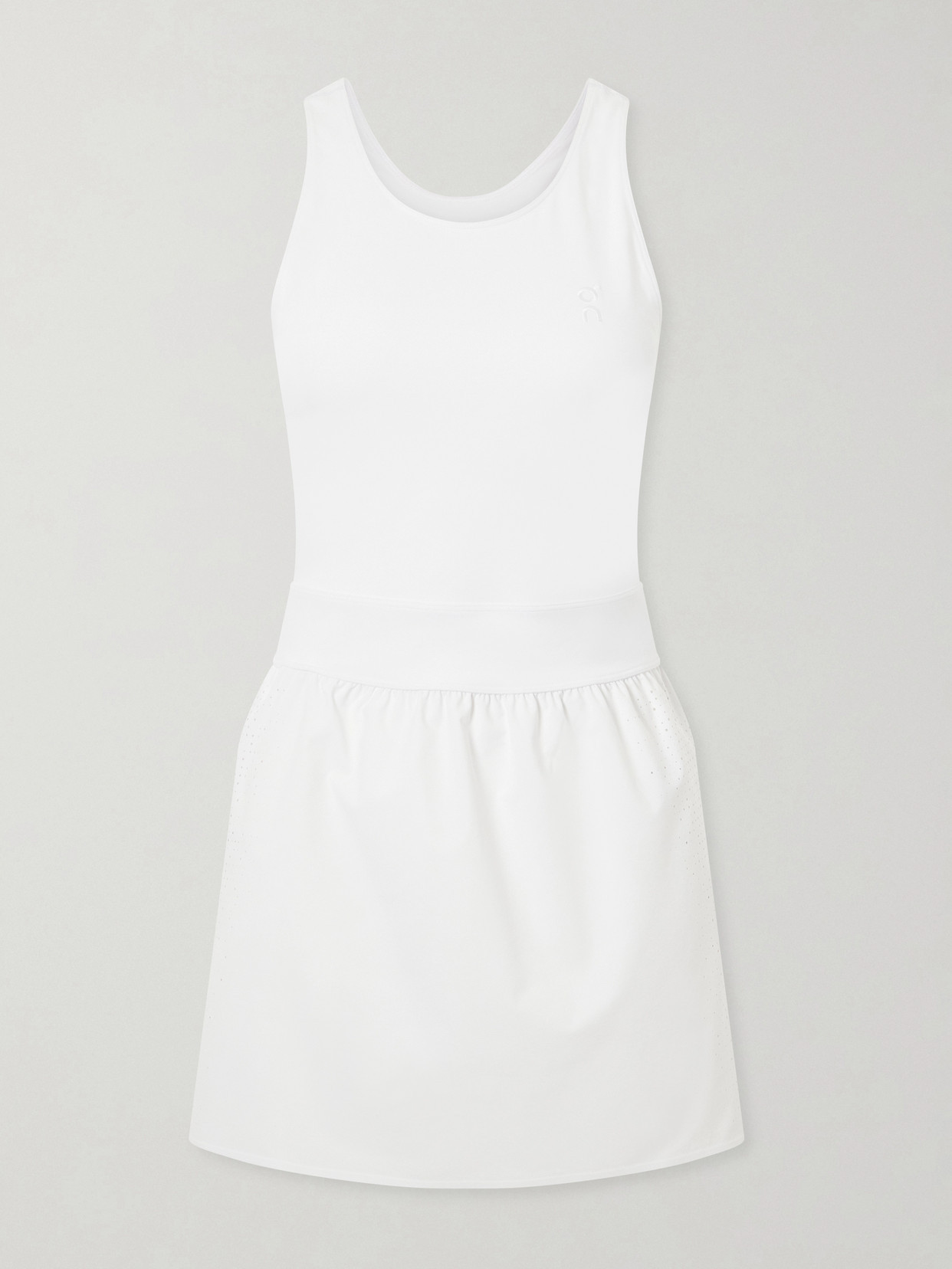 ON - Court Recycled Stretch Tennis Mini Dress - White | NET-A-PORTER (US)