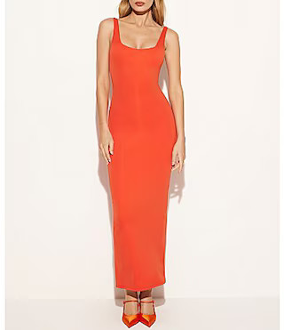 Good American Square Neck Sleeveless Scuba Maxi Dress - S | Dillard's