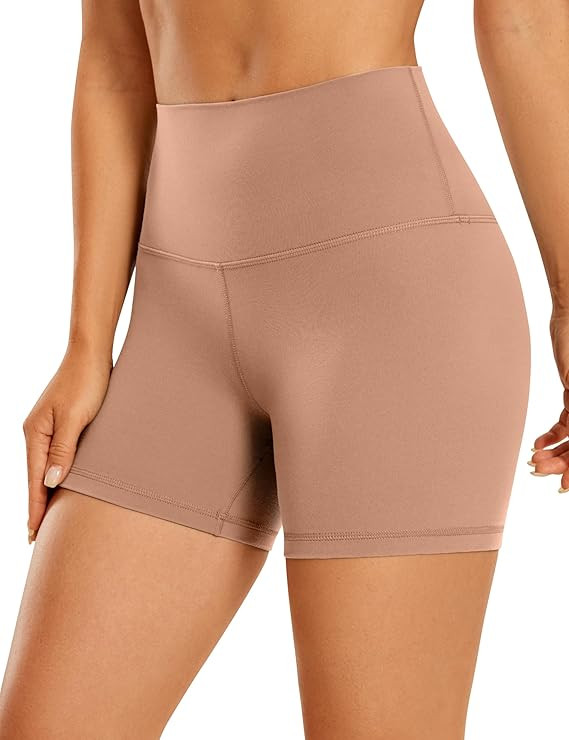 CRZ YOGA Womens Butterluxe Biker Shorts 4'' - High Waisted Booty Workout Volleyball Yoga Spandex | Amazon (US)