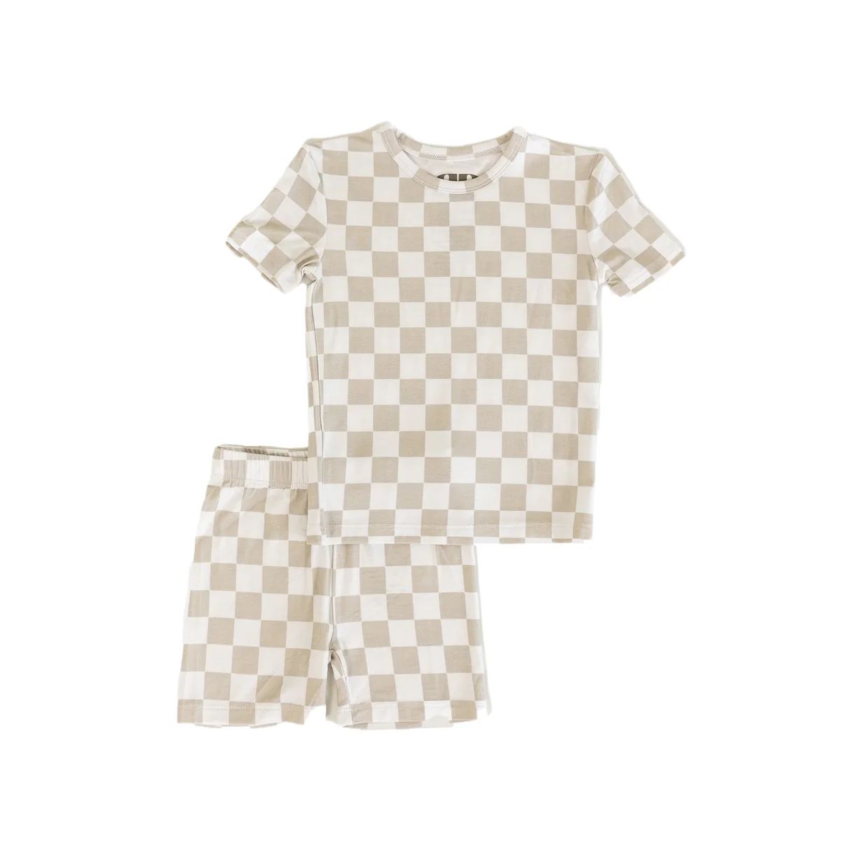 Tan Checker | Bamboo Two Piece Short Set | Brixton Phoenix