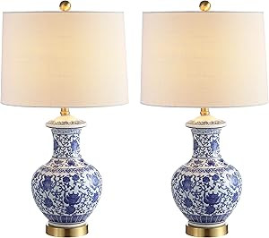 JONATHAN Y JYL1072A-SET2 Set of 2 Table Lamps Jennifer 25.25" Ceramic/Metal LED Table Lamp Cottag... | Amazon (US)