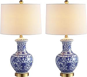 JONATHAN Y JYL1072A-SET2 Set of 2 Table Lamps Jennifer 25.25" Ceramic/Metal LED Table Lamp Cottag... | Amazon (US)