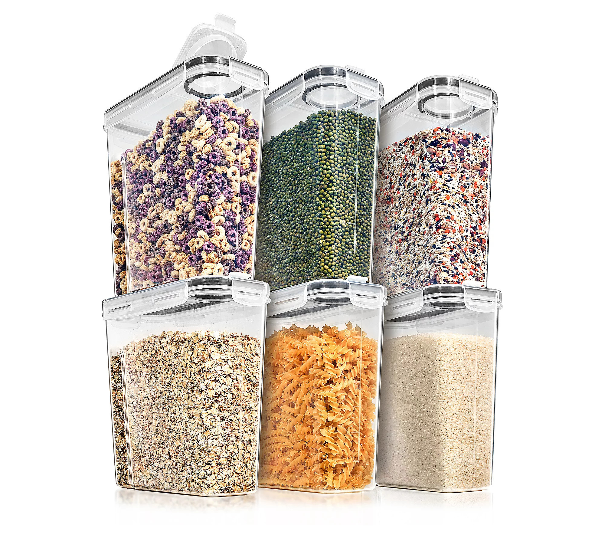 Sorbus 6-Pack Food Storage Dispensers with Airt ght Lids | QVC