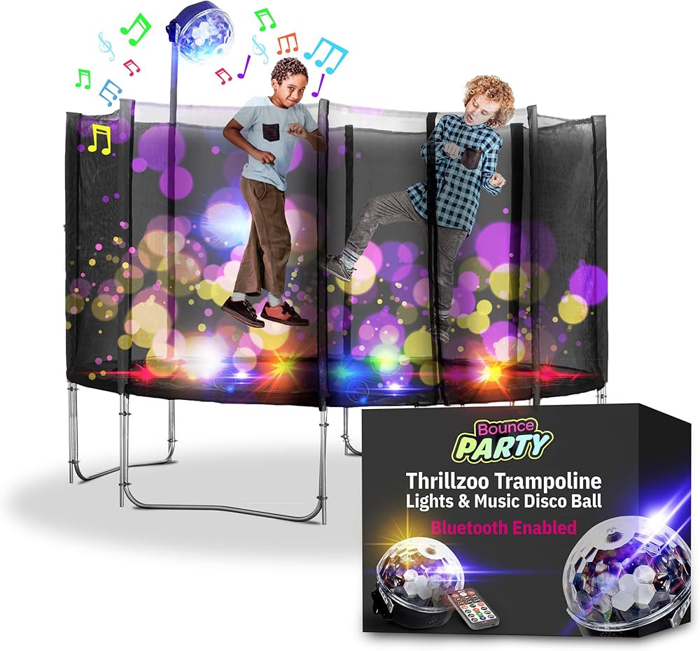 Thrillzoo Trampoline Lights with Bluetooth Speaker, Disco Ball, Music. Safe Trampoline Lights, To... | Amazon (US)