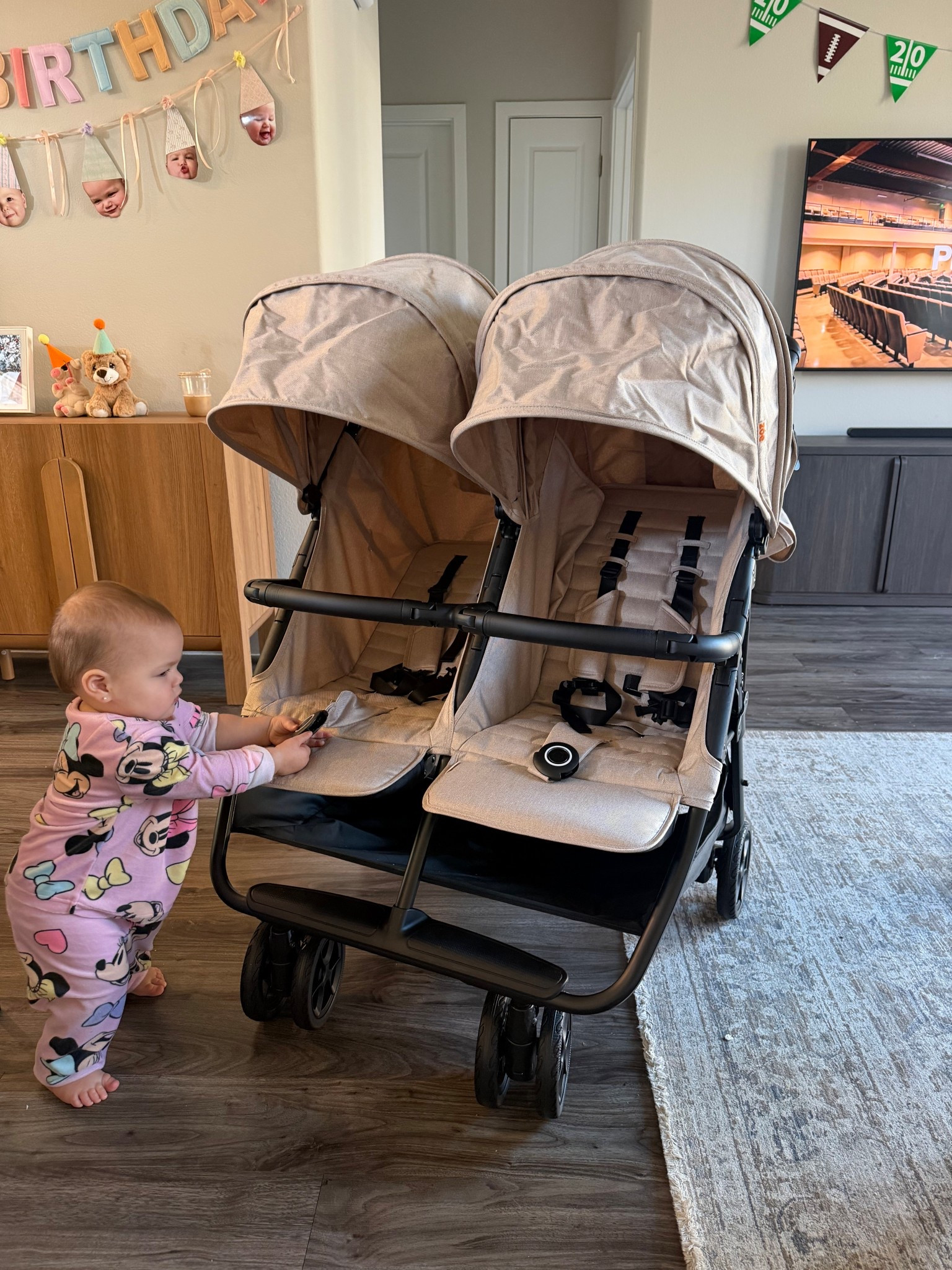 Our new double stroller! 

We took it for a test drive yesterday and I honestly love how smooth and compact it is. The seats recline all the way back for naps, it’s super light, and so easy to fold.

We still love our Uppababy Vista and Wonderfold — but they’re HEAVY and bulky. I just couldn’t justify spending a few hundred more for the second seat + adapters for the Vista.

This one goes up to 60 lbs per seat (vs. 50 lbs) so it’ll last us longer. And traveling with the Uppababy always felt like a gamble… it got so beat up at the airport.

This one still feels great quality and sleek — and I love that the girls can sit side-by-side 🤍

#LTKmomlife #LTKTravel #LTKKids