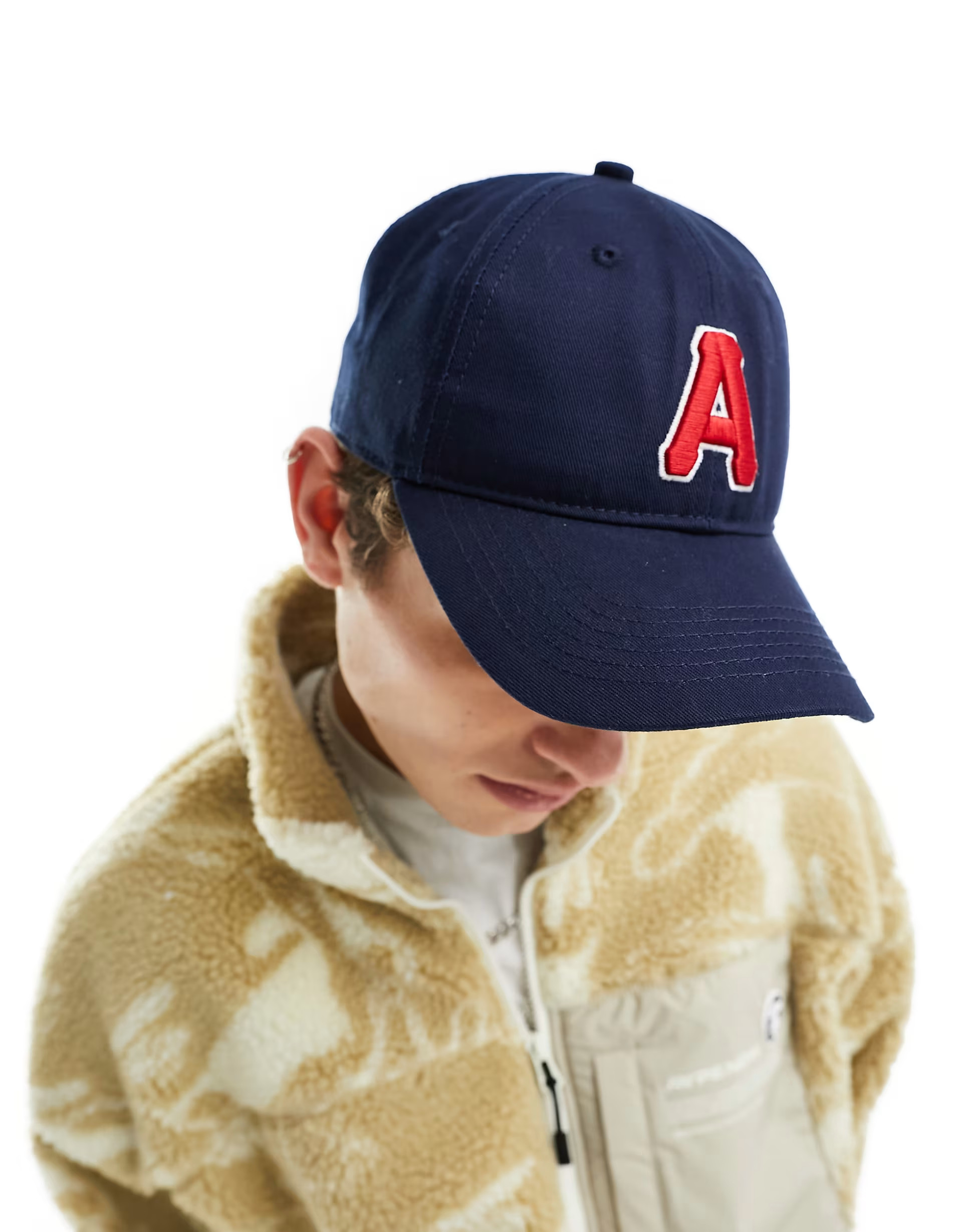 Aape By A Bathing Ape collegiate cap in navy | ASOS (Global)