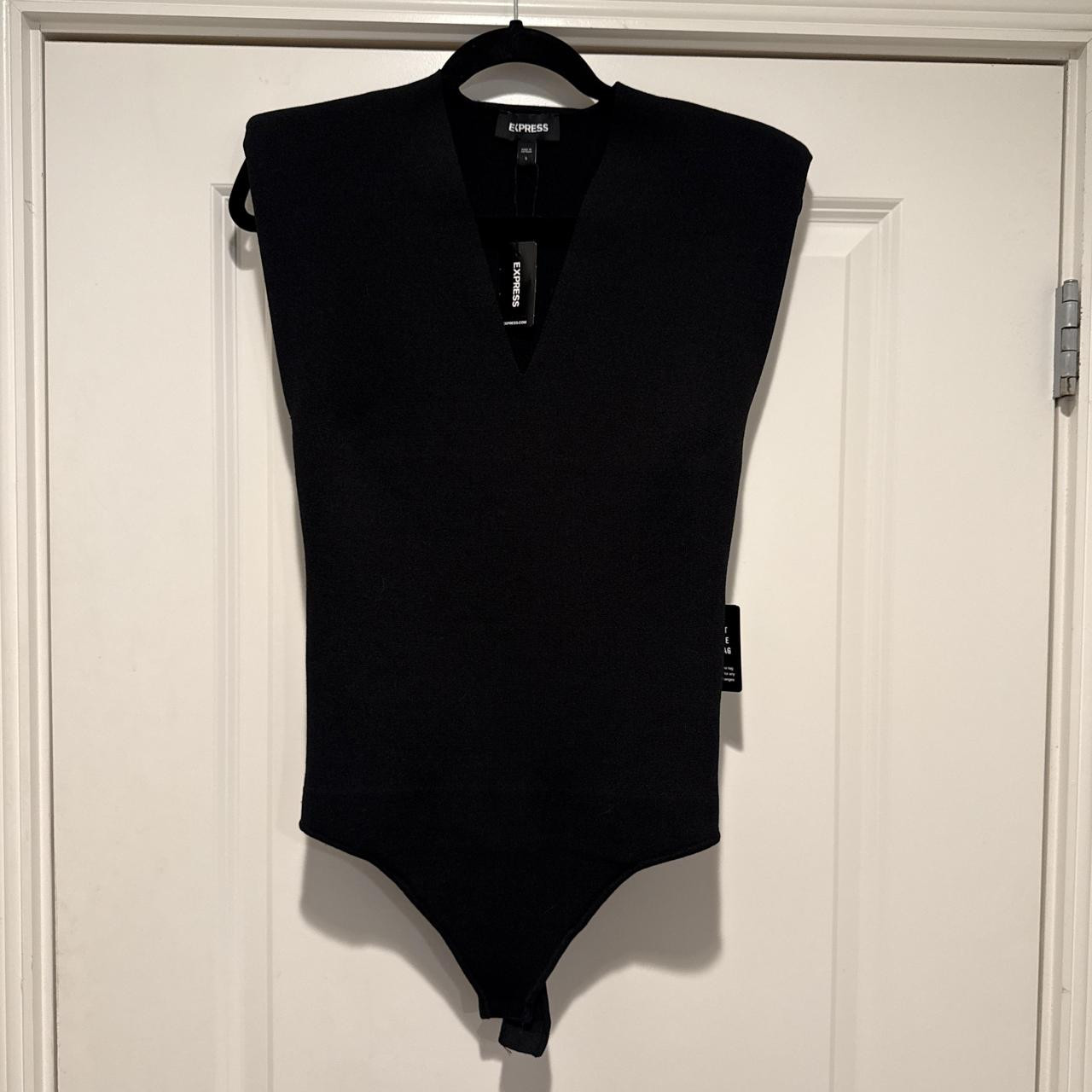 Express Women's Bodysuit - Black/Grey - 30A | Depop US