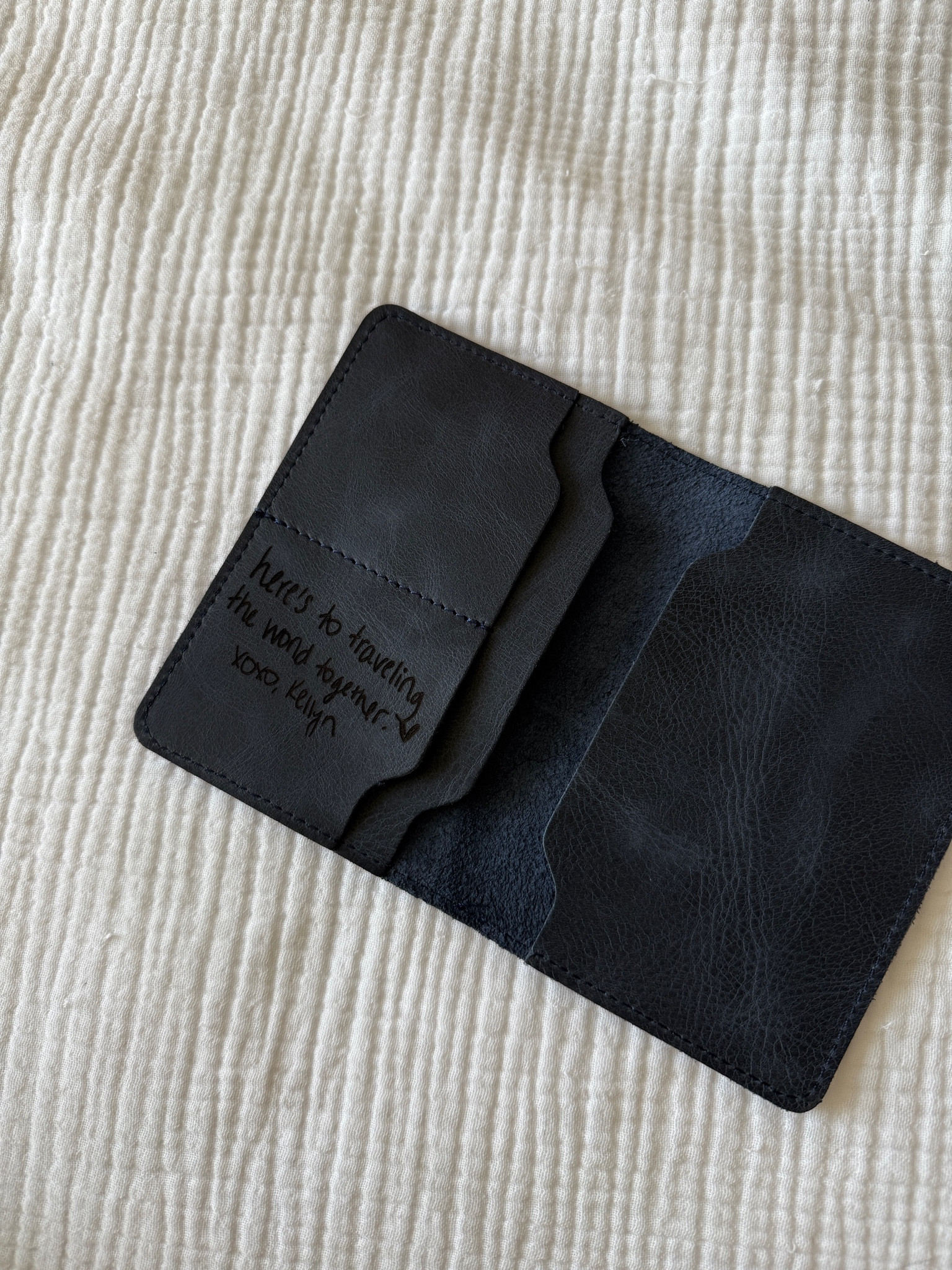 gift idea - embroidered passport holder 
