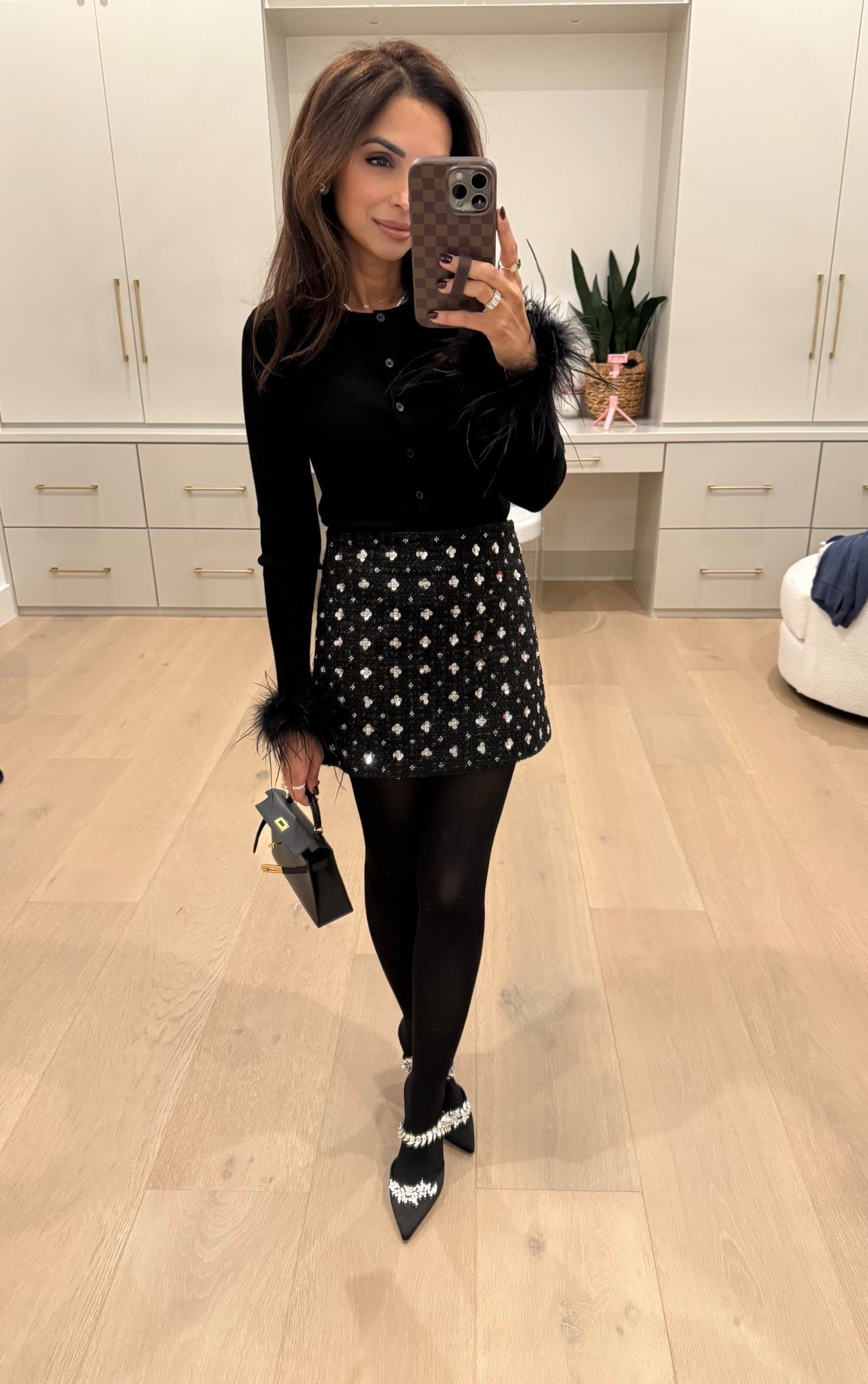 Holiday party or Christmas Eve Dinner outfit idea! I got so many compliments on this look. This tweed skirt is so perfect for the holiday season!!

#LTKPetite #LTKSeasonal #LTKHoliday