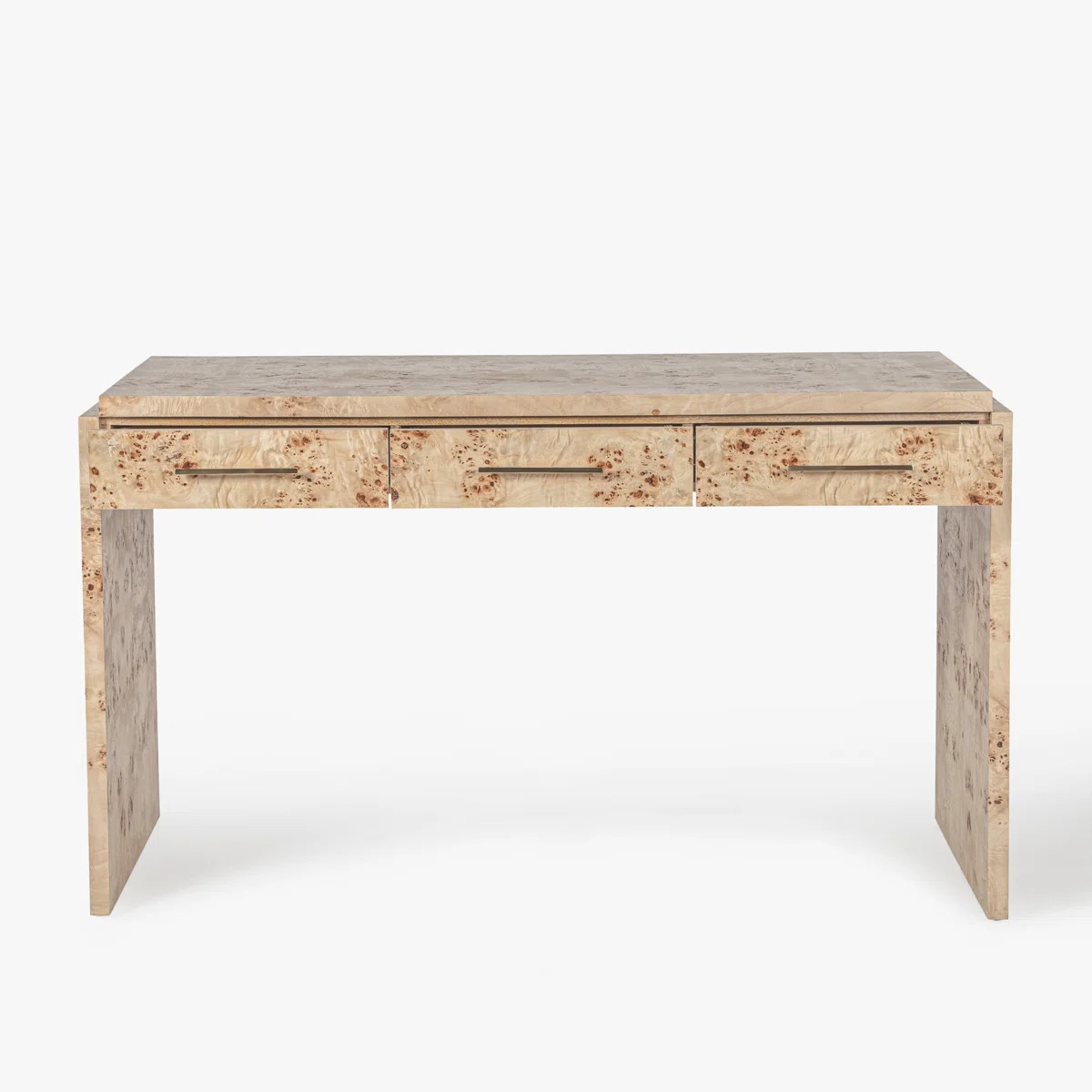 Wesley Modern Burl Wood Desk | Wayfair North America