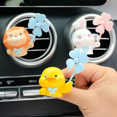 1pc Creative Cartoon Car Air Outlet, Windmill Amusement Park Decoration, Cute Small Animal Air Conditioning Air Outlet, Aromatherapy Accessories For B | SHEIN