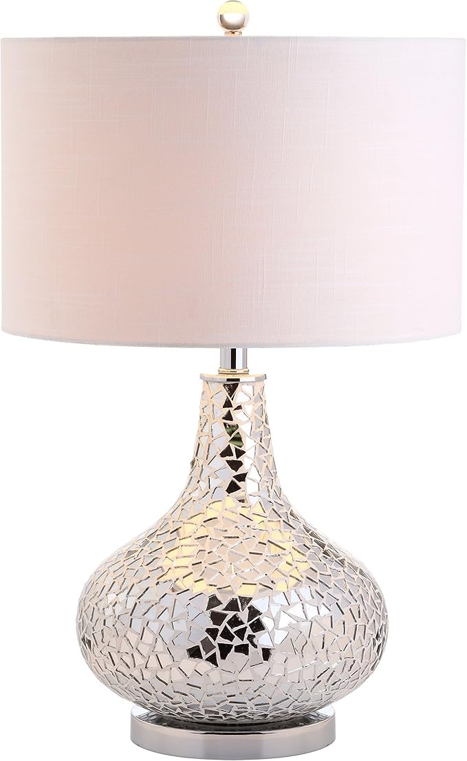 JONATHAN Y JYL1056A Emilia 26" Mirrored Mosaic LED Table Lamp Contemporary Glam Bedside Desk Nigh... | Amazon (US)