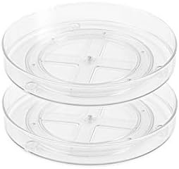 Roninkier Clear Lazy-Susan Turntable Cabinet-Organizer – 2-Pack 11-Inch Lazy Susan Spice-Rack S... | Amazon (US)