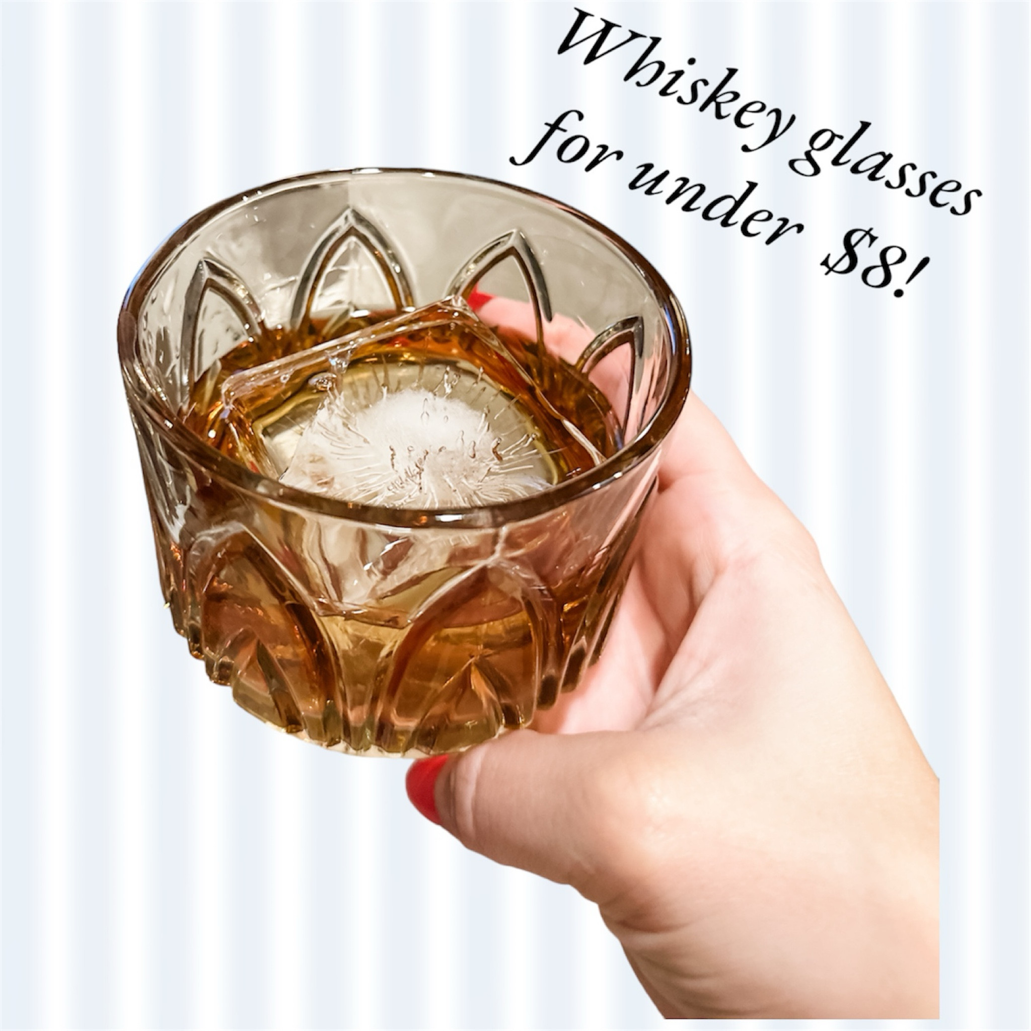 Favorite stackable double old fashioned glasses for under $8! 

Come in clear or the smoked look like I have. 🥃

#whiskey #whiskeyglasses #cocktailglasses #cb2 #ltkfindsunder10 #salealert #oldfashioneds #home #whiskeylover #pourdecisions

#LTKFallSale #LTKHome #LTKFindsUnder50