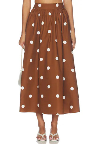 Polka Dot Poplin Midi Skirt
                    
                    Susana Monaco | Revolve Clothing (Global)