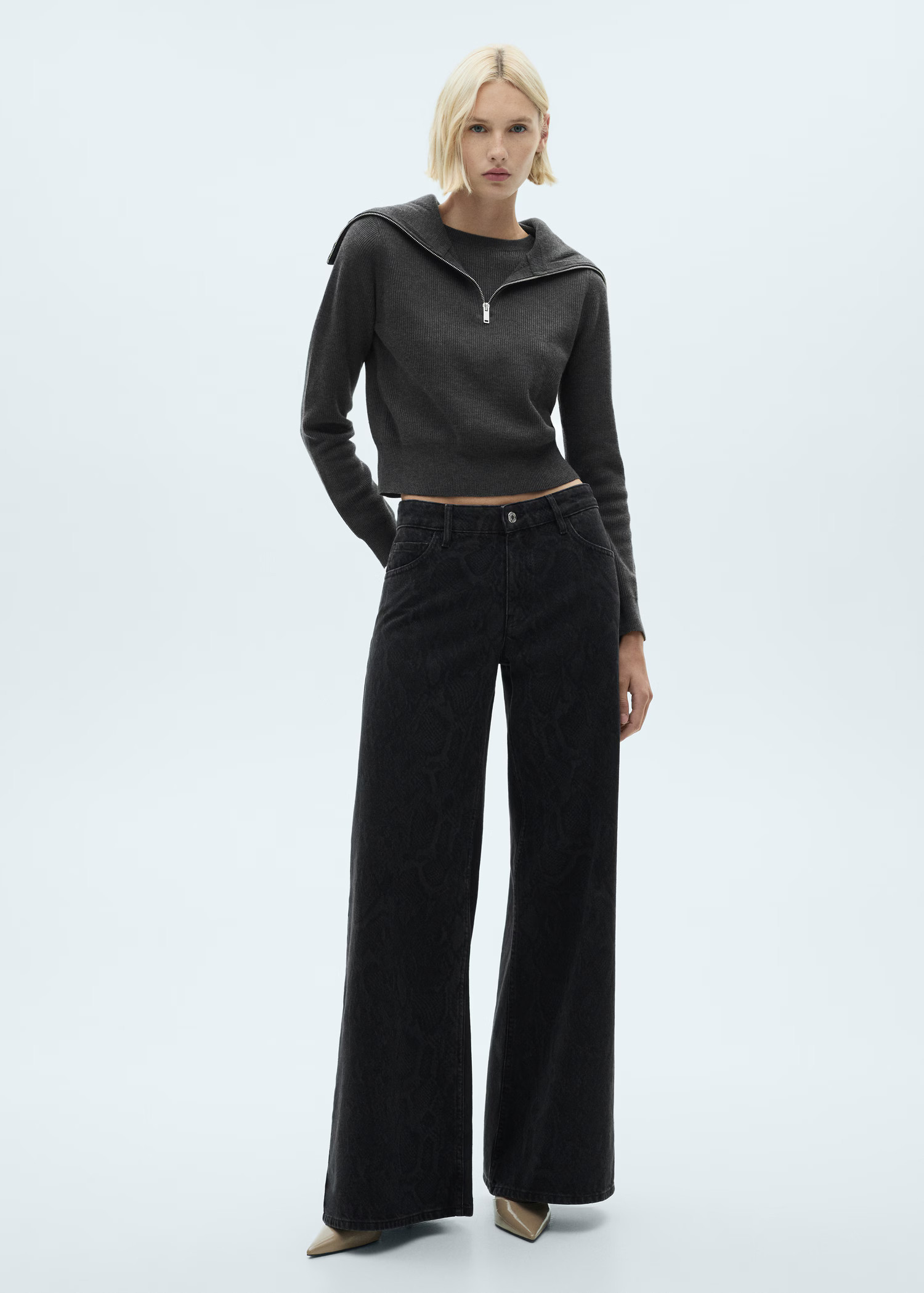 Snake-effect jeans | Mango (US/MX/AU)