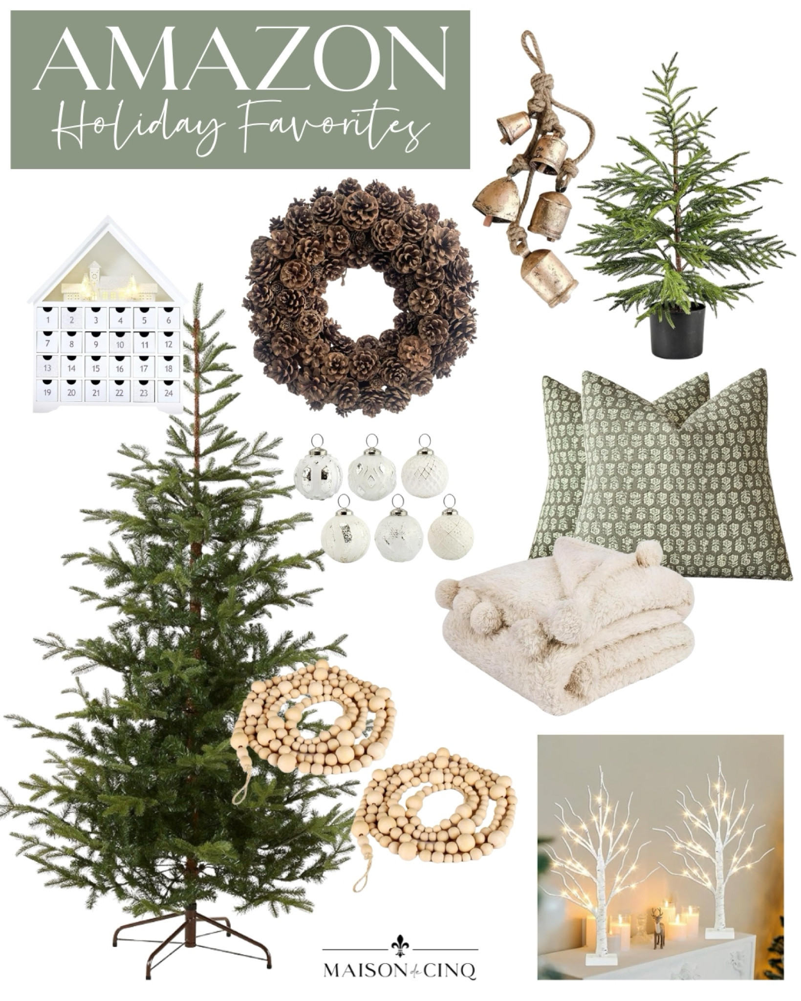 Favorite Amazon holiday finds! Love the pine cone wreath!

Home decor, holiday decor, Christmas decor, Christmas tree, throw pillows, tabletop tree

#LTKHoliday #LTKHome #LTKFindsUnder50