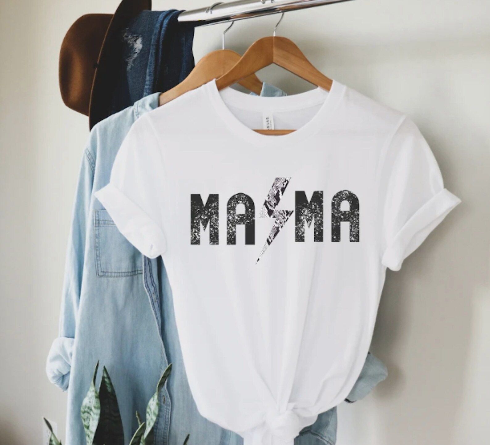 Mama rocker t-shirt cute mom clothes fun mom clothing | Etsy | Etsy (US)