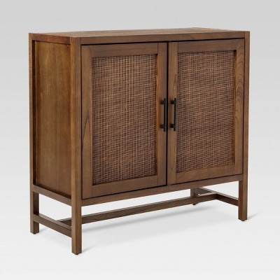Warwick 2 Door Cabinet Brown - Threshold™: Transitional Style, Adjustable Shelves, Wood Veneer Finish | Target