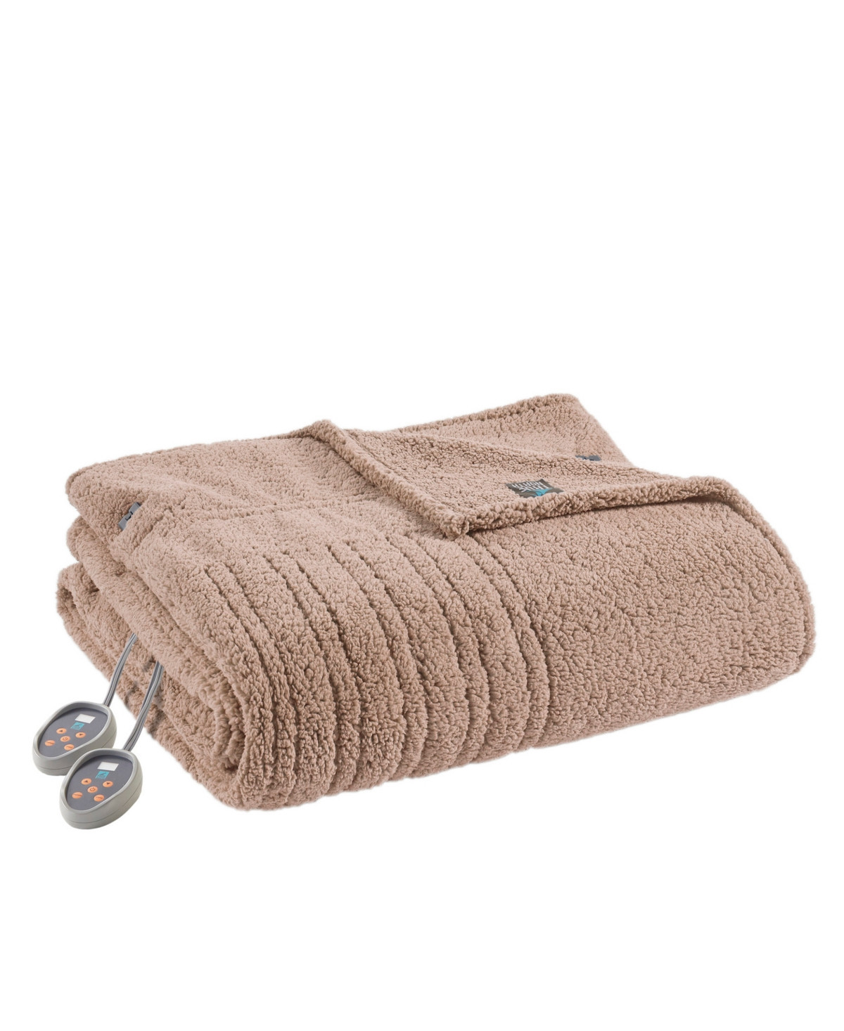 Madison Park Sherpa Heated Blanket, Full - Brown | Macy's